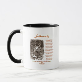 Jabberwocky Dikt by Lewis Carroll (Black Adder) Kaffemugg