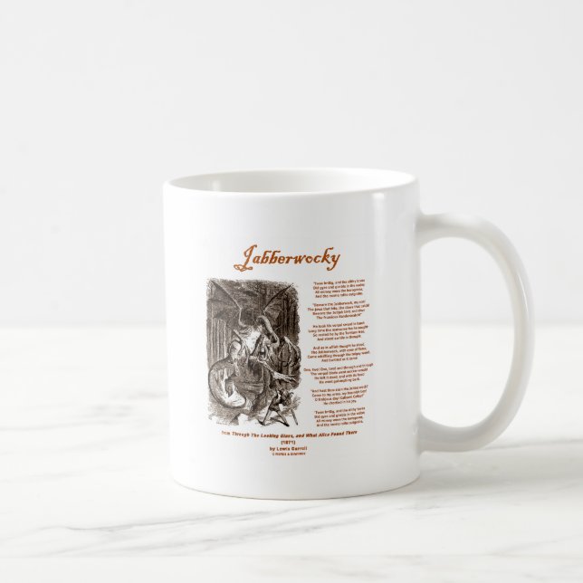 Jabberwocky Dikt by Lewis Carroll (Black Adder) Kaffemugg (Höger)