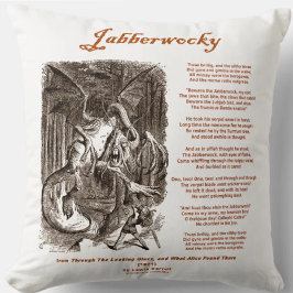 Jabberwocky Dikt by Lewis Carroll (Black Adder) Kudde