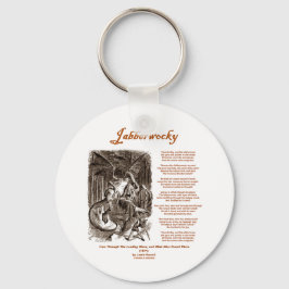 Jabberwocky Dikt by Lewis Carroll (Black Adder) Nyckelring