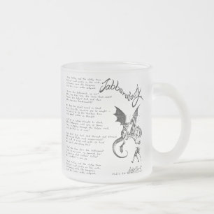 Jabberwocky dikt frostad glasmugg