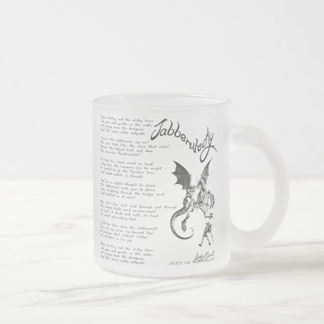 Jabberwocky dikt frostad glasmugg (Höger)