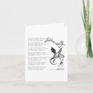 Jabberwocky Dikt Kort