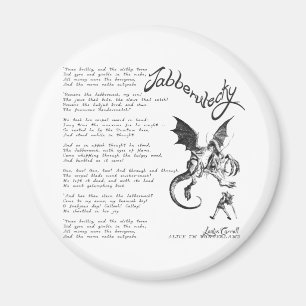 Jabberwocky dikt magnet
