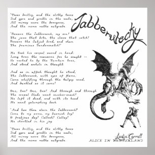 Jabberwocky Dikt Poster