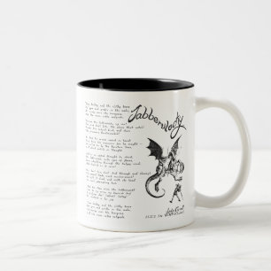 Jabberwocky dikt Två-Tonad mugg