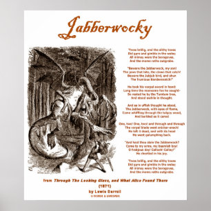 Jabberwocky (Lewis Carroll through Tittar Glass) Poster