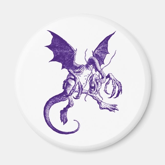 Jabberwocky Lila Magnet (Framsidan)