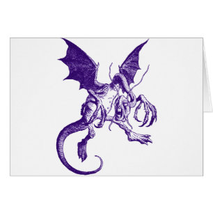 Jabberwocky lilor hälsningskort