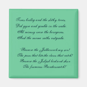 Jabberwocky Magnent Magnet