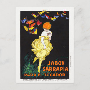 Jabon Sarrapia Spanien Vintage affisch 1930 Vykort