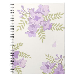 Jacaranda Blommar Australiensisk Blommig Antecknin Anteckningsbok