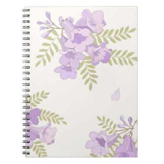 Jacaranda Blommar Australiensisk Blommig Antecknin Anteckningsbok