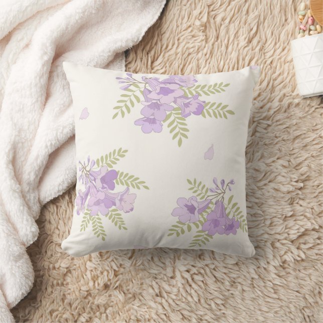 Jacaranda Blommar Australskt Blomsterkastkudde Kudde (Filt)