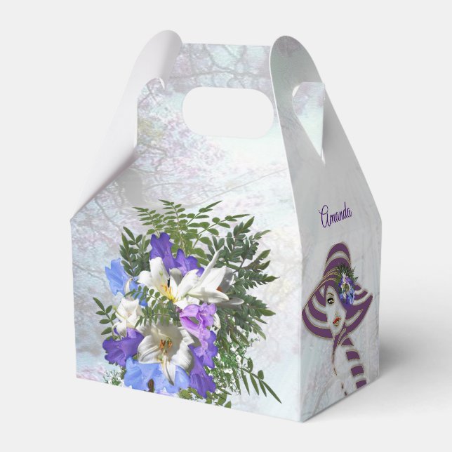 Jacaranda Blommar & Liljepresentbox Presentaskar (Baksidan Sidan)