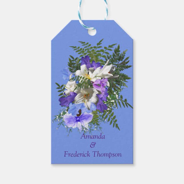 Jacaranda Blommar & Lilyj bouquet presentkort Presentetikett (Framsidan)