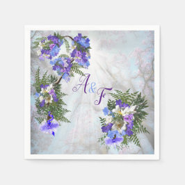 Jacaranda Blooms & Lily Bouquet Napkins Pappersservett