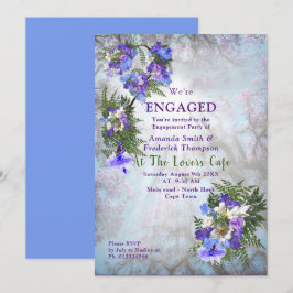 Jacaranda Blooms & Lily Bouquet Party Inbjudningar