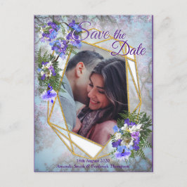 Jacaranda Blooms & Lily Bouquet Spara datumet Meddelande Vykort