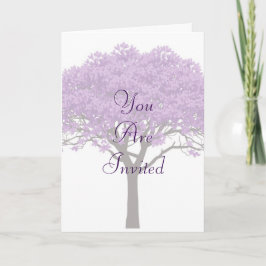 Jacaranda bröllopsinbjudan | Elegant lila Kort