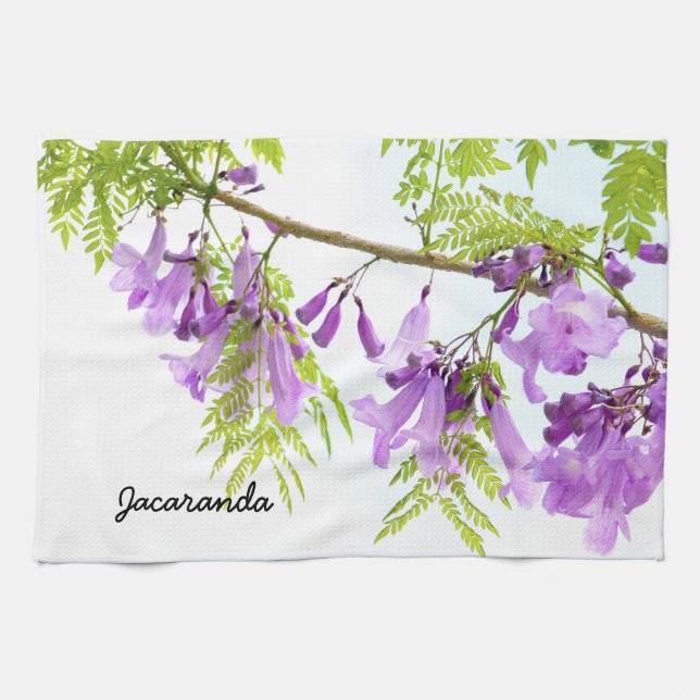 Jacaranda Flower är lila Kökshandduk (Horisontell)