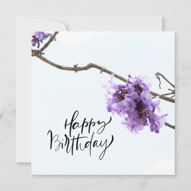 Jacaranda Flowers for Grattis på födelsedagen Card (Framsida)
