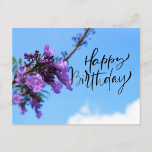 Jacaranda Flowers for Grattis på födelsedagen Card Vykort
