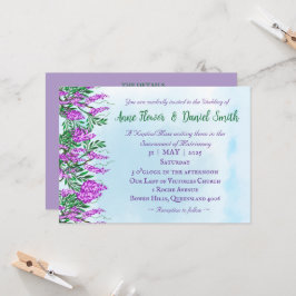 Jacaranda Himmel Blue Catholique Wedding Investiga Inbjudningar