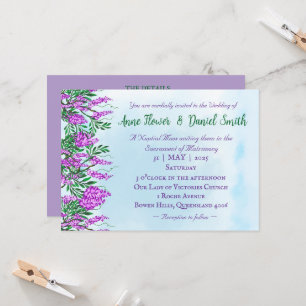 Jacaranda Himmel Blue Catholique Wedding Investiga Inbjudningar