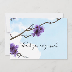Jacaranda lila blomma på träd tack kort