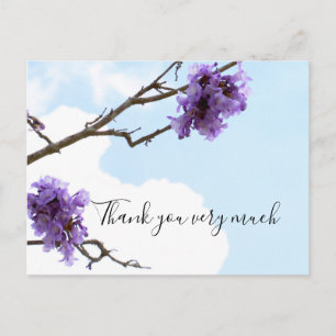Jacaranda lila blomma på träd Tack-kortet Vykort