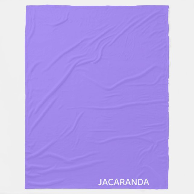 Jacaranda lila färg namn fleecefilt (Framsidan)