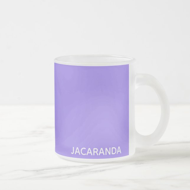 Jacaranda lila färg namn frostad glasmugg (Höger)
