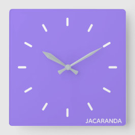 Jacaranda lila färg namn fyrkantig klocka