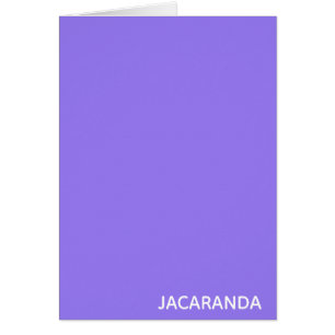 Jacaranda lila färg namn hälsningskort