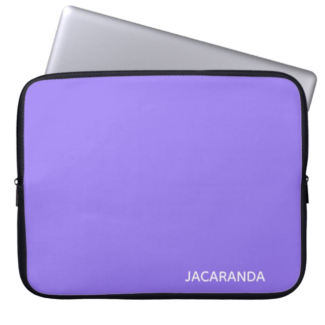 Jacaranda lila färg namn laptop fodral (Framsidan)