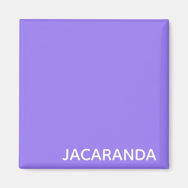Jacaranda lila färg namn magnet (Framsidan)