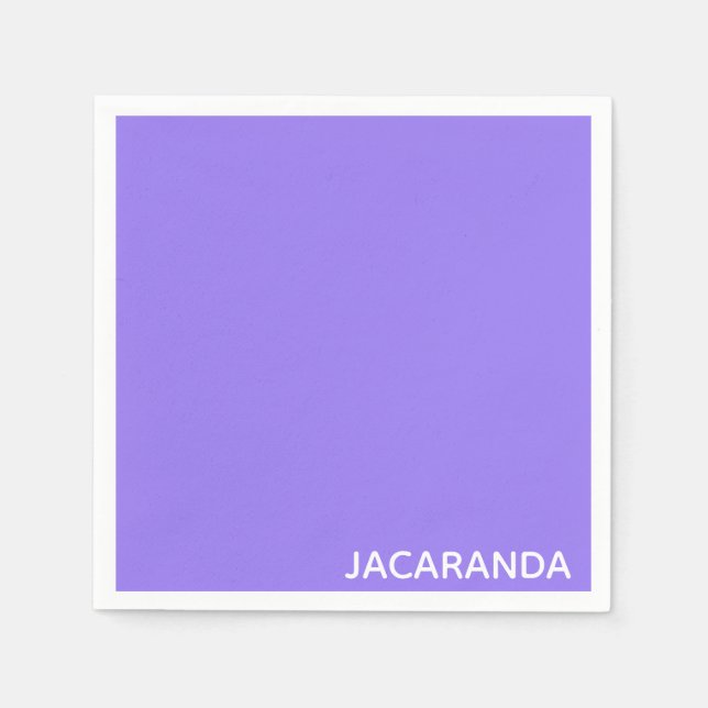 Jacaranda lila färg namn pappersservett (Framsidan)