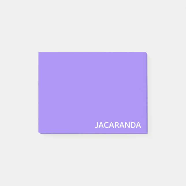 Jacaranda lila färg namn post-it block (Framsida)