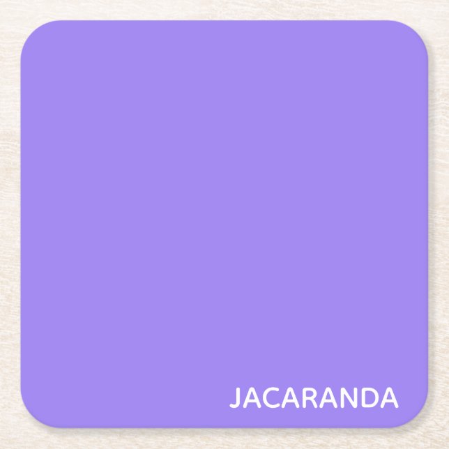 Jacaranda lila färg namn underlägg papper kvadrat (Framsidan)