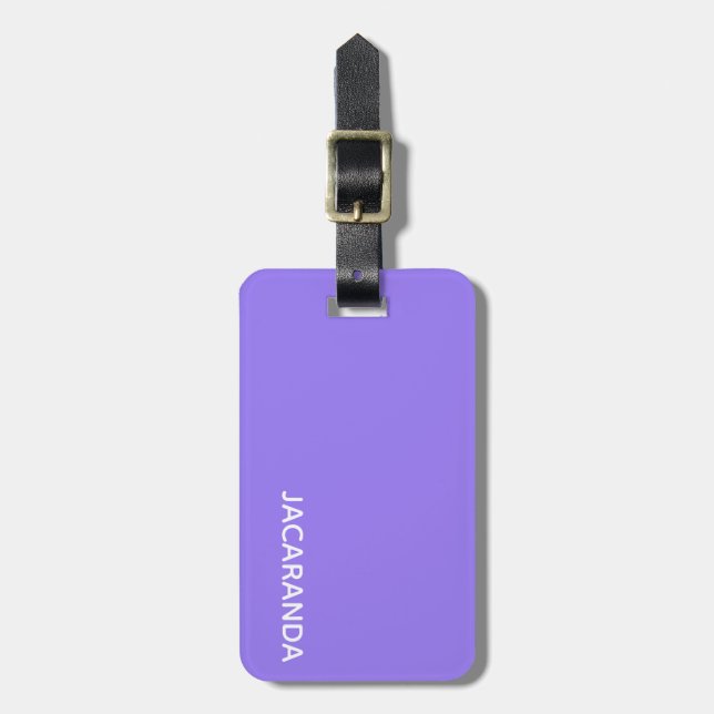 Jacaranda lila färgnamn bagagebricka (Vertikal Framsida)