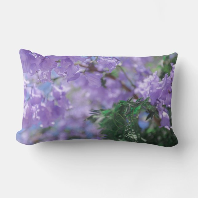 Jacaranda Träd Flowers Dekorativ kudde Cushion (Framsida)
