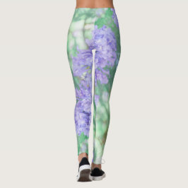 Jacarandaträd Blommor Pastella Färger Leggings