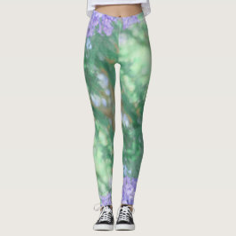Jacarandaträd Blommor Pastella Färger Leggings