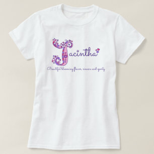 Jacintha Flickor J namn betyder monogramskjortor T Shirt