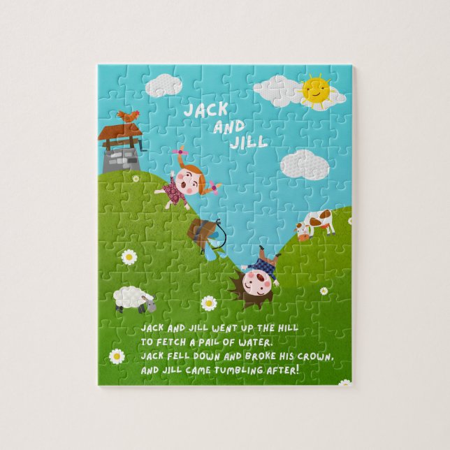Jack and Jill Nursery Rhyme Puzzle Pussel (Vertikal)