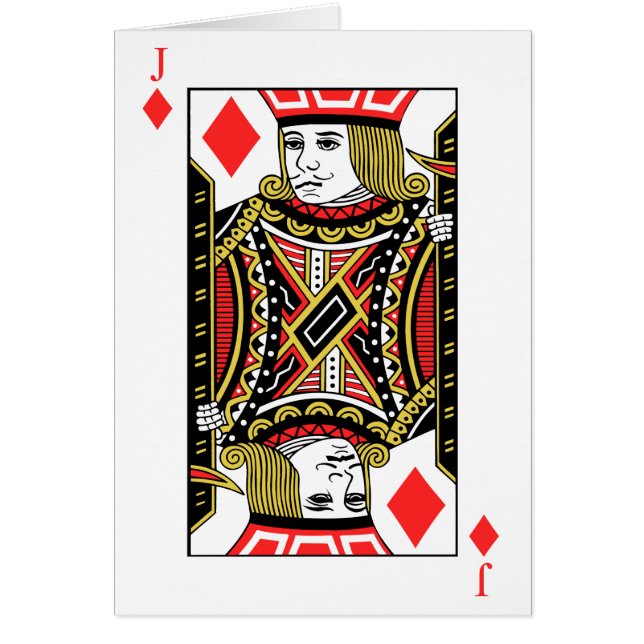 Jack av diamanter hälsningskort (Framsidan)