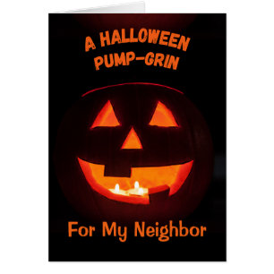 Jack av "Lantern" för granne Halloween Cute Hälsningskort
