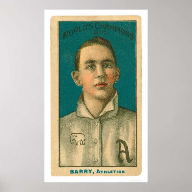 Jack Barry Baseball 1910 Poster (Framsidan)
