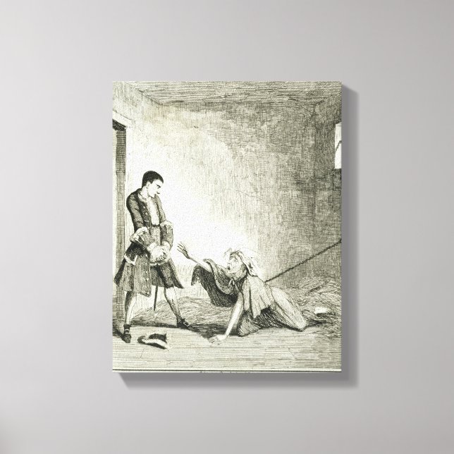 Jack besöker mor på sjukhuset i Betlehem i Lond Canvastryck (Framsida)